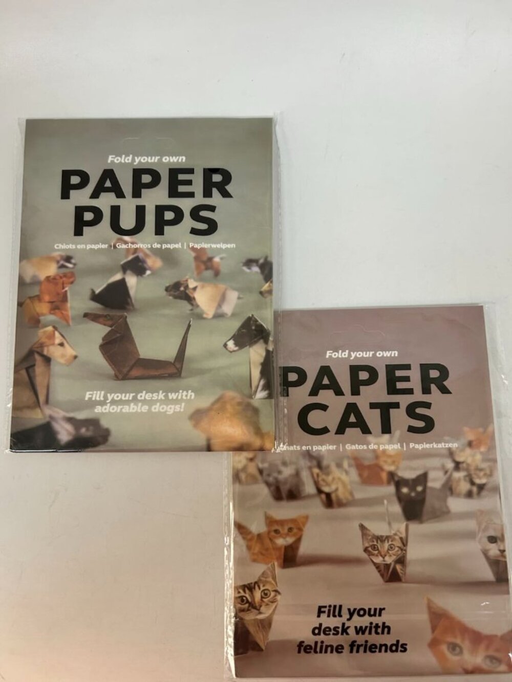 PAPER PUPS 3D Stereoscopic Origami Kids Educational Toys Cat Dog DIY Handmade